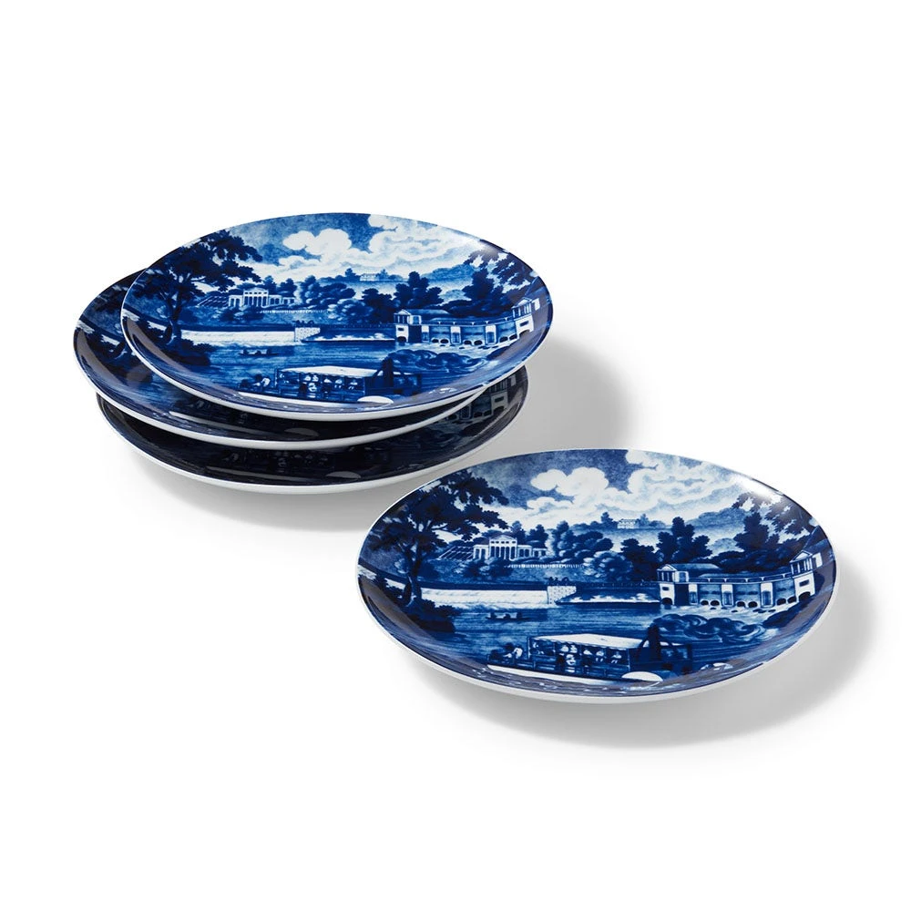 Blue & White American River View Salad Plate Set - Image 2