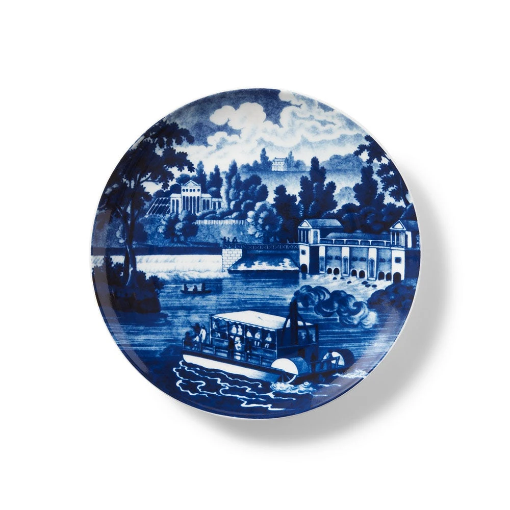 Blue & White American River View Salad Plate Set - Image 3