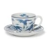 Blue & White Cranes Teacup And Saucer