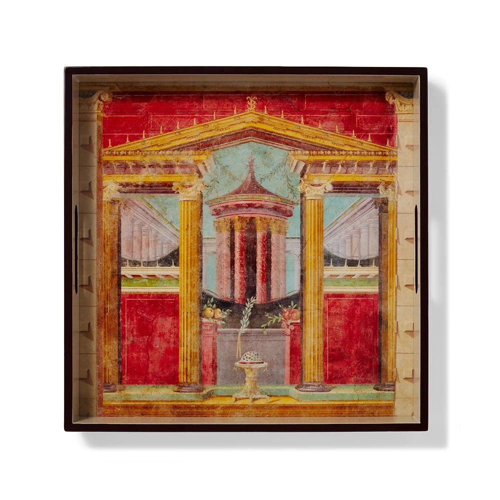 Boscoreale Fresco Wood Lacquer Tray