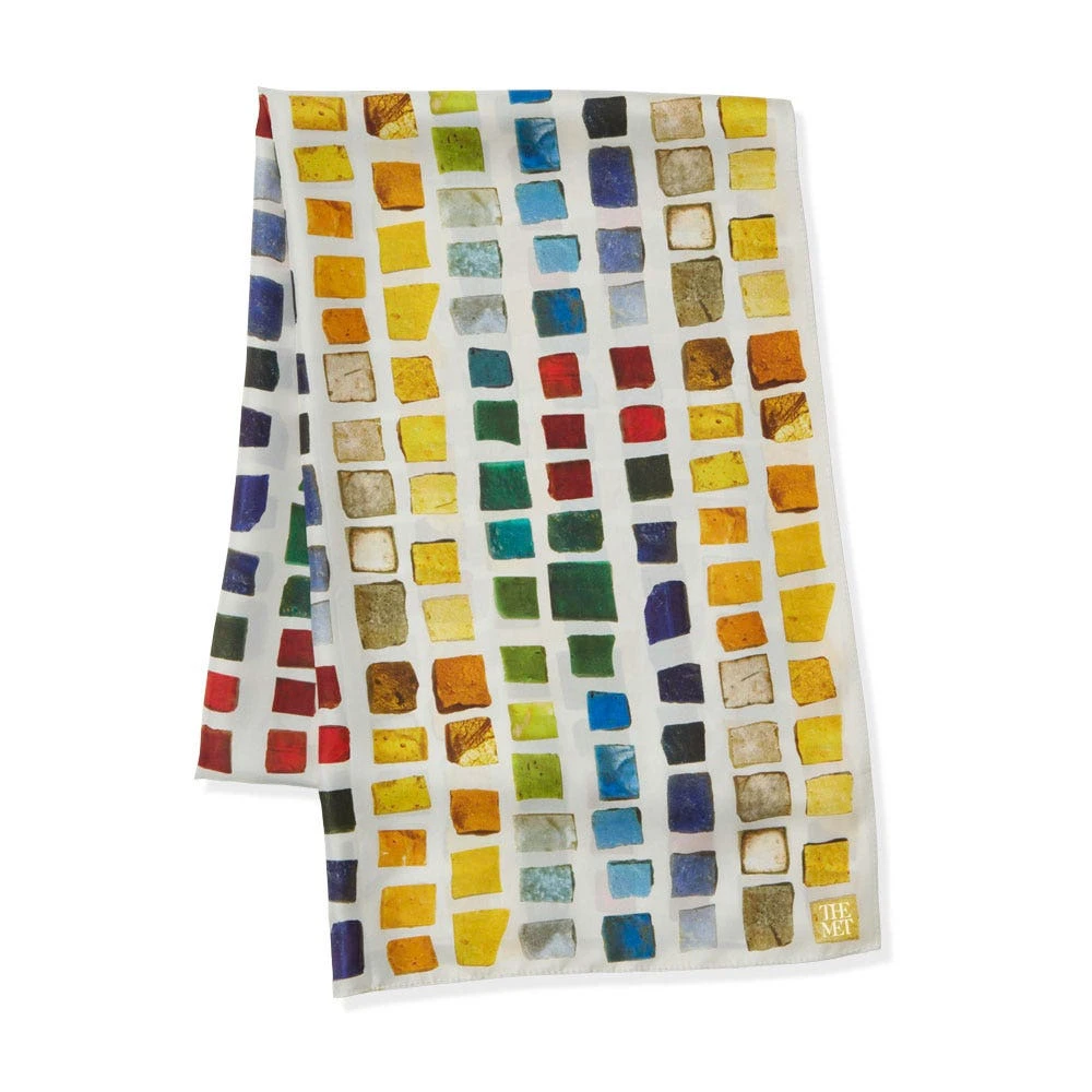 Byzantine Tesserae Oblong Silk Scarf - Image 2