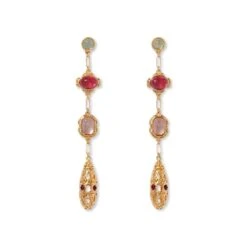 Cascading Gems Drop Earrings