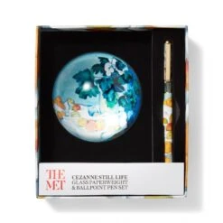 Cézanne Apples And Primroses Paperweight And Pen Set