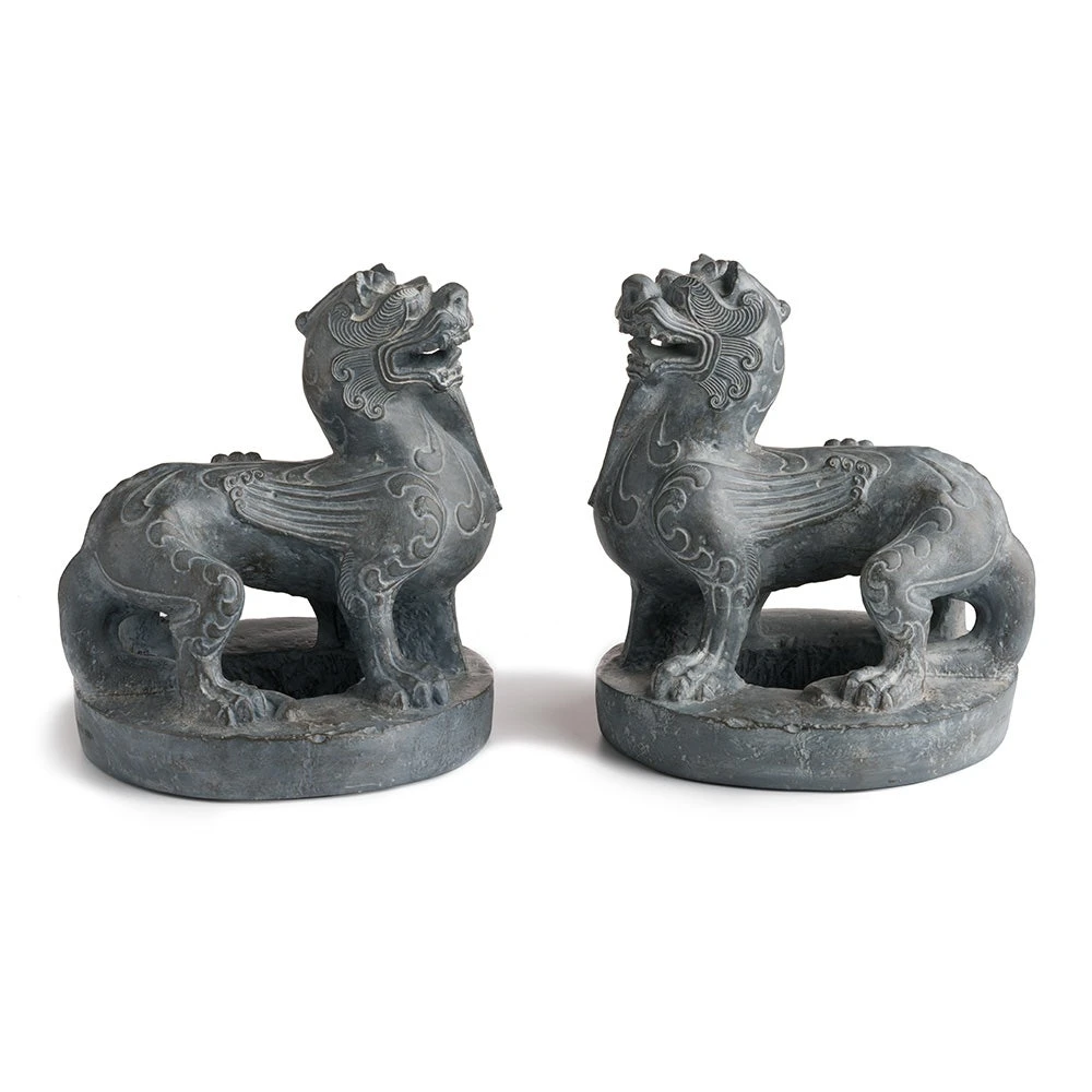 Chinese Guardian Figure Bookends