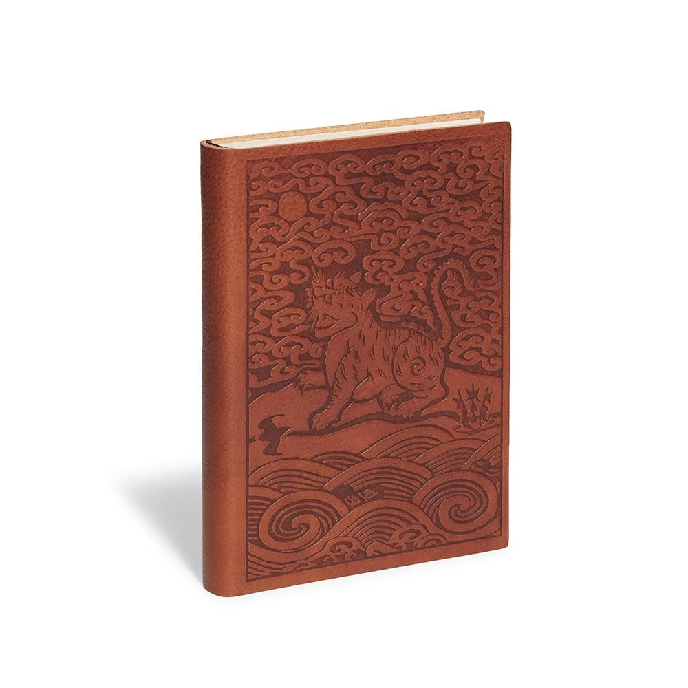 Chinese Tiger Rank Badge Leather Journal