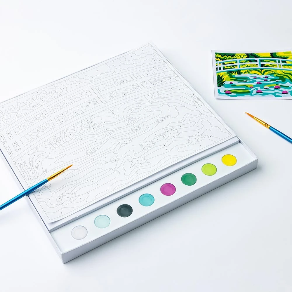 Claude Monet Water Lilies And Japanese Bridge Paint By Numbers Kit - Image 2