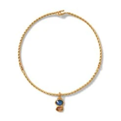 Cypriot Twist Collar Necklace With Charm