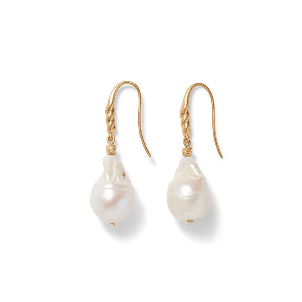 Cypriot Twist Pearl Drop Earrings - Image 2