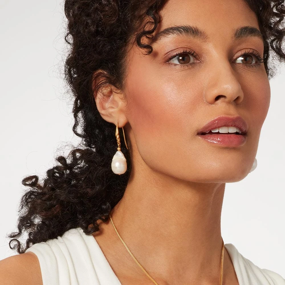 Cypriot Twist Pearl Drop Earrings - Image 3