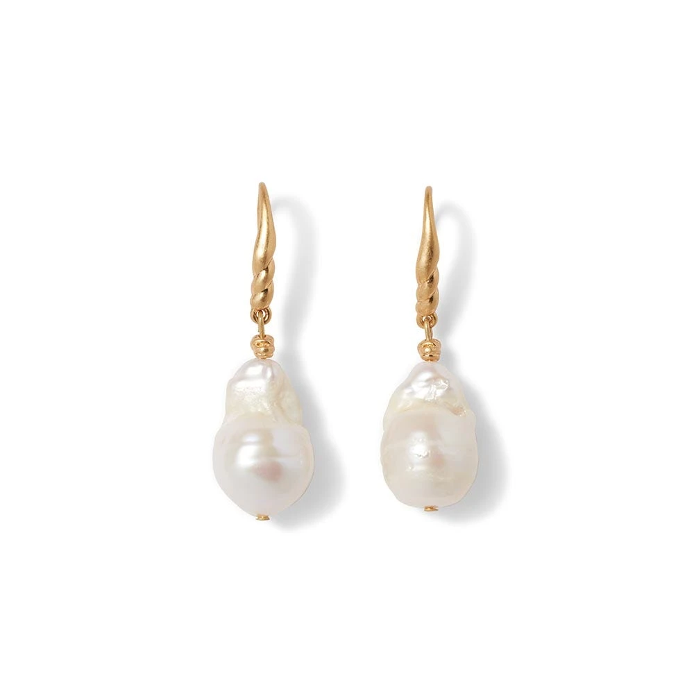 Cypriot Twist Pearl Drop Earrings