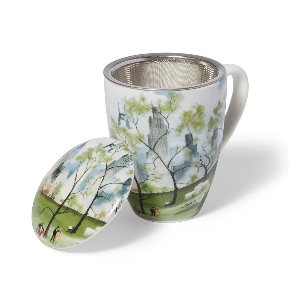 Dehn Spring In Central Park Covered Mug With Tea Infuser