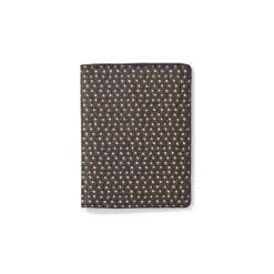 Egyptian Feather Motif Coated Canvas Passport Holder
