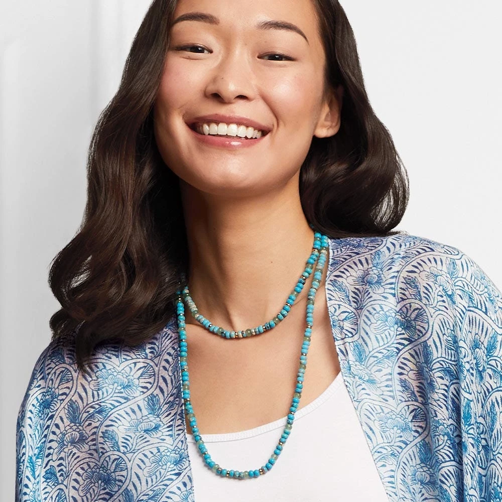 Egyptian Hathor Turquoise Long Necklace - Image 2