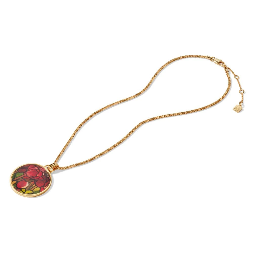 Favrile Tulip Enamel Pendant Necklace - Image 3