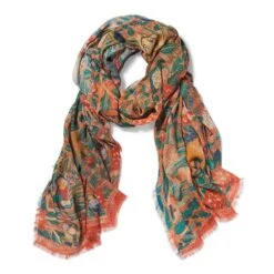 Flora And Fauna Oversize Cashmere-Blend Shawl