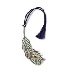 French Peacock Feather Bookmark