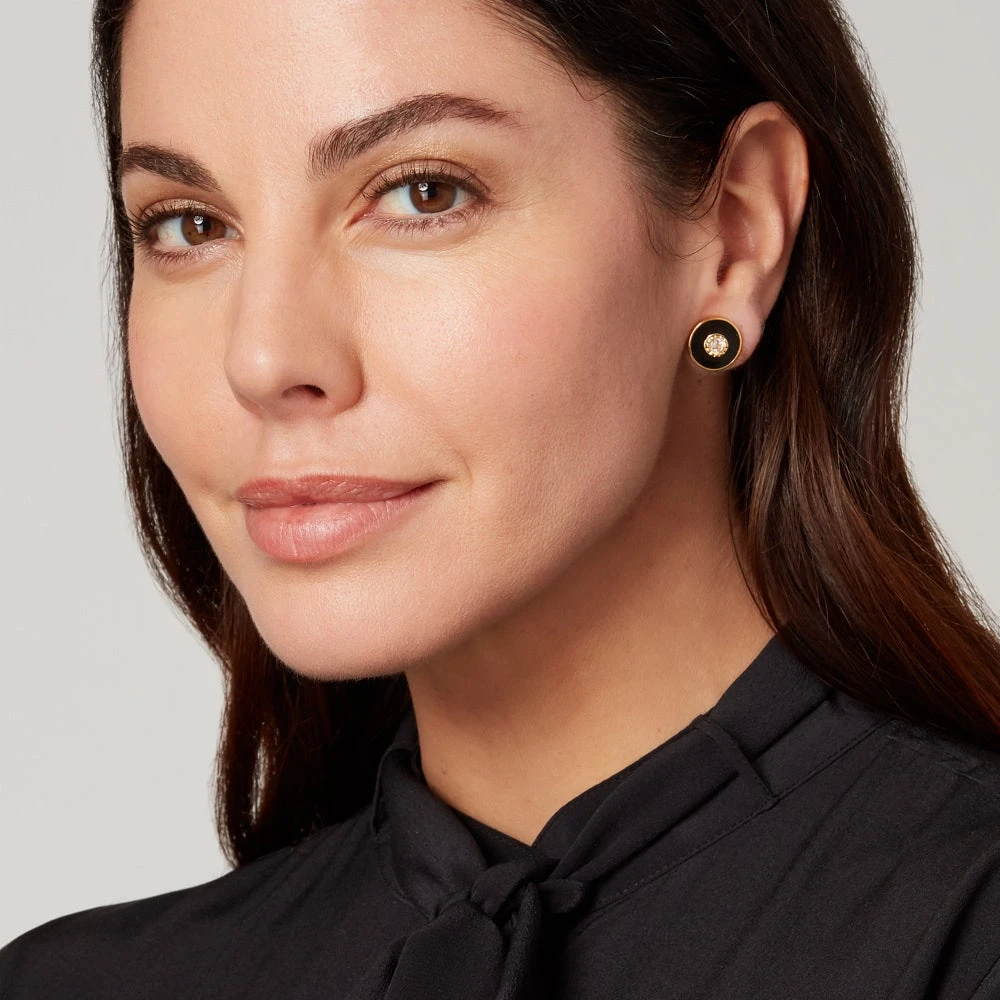 Hand-Enameled Jeweled Earrings - Image 3