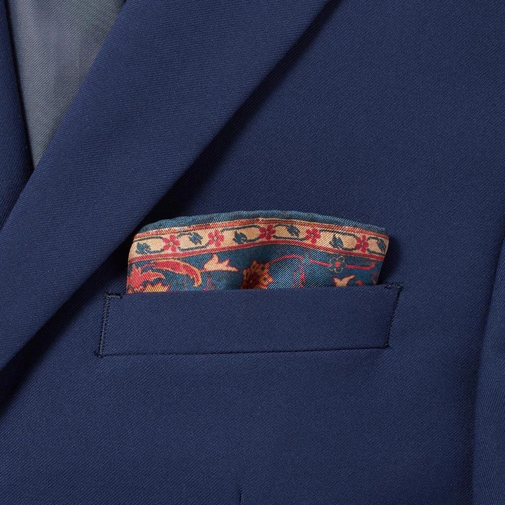 Iranian Vase Carpet Silk Pocket Square - Image 3