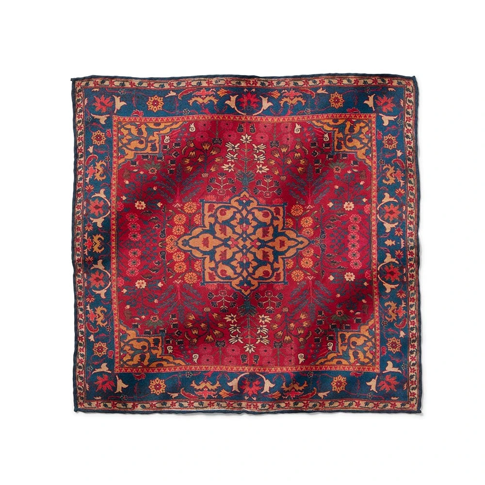 Iranian Vase Carpet Silk Pocket Square