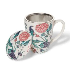 Iznik Garden Covered Mug With Tea Infuser