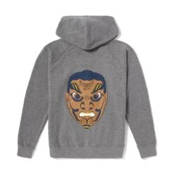 Japanese Jikokuten Mask Kids' Zip-Up Hoodie
