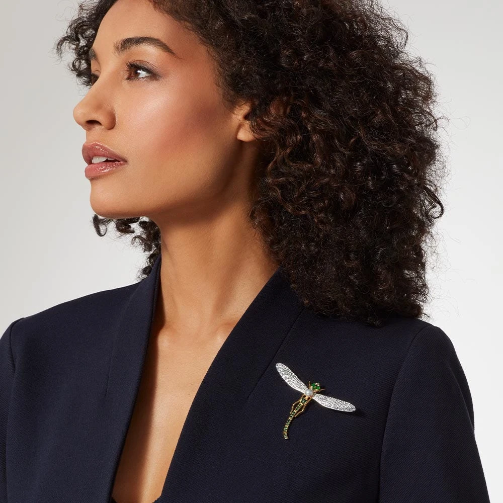 Jeweled Dragonfly Brooch - Image 2