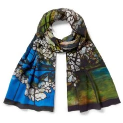 Louis C. Tiffany Dogwood Oblong Silk Scarf