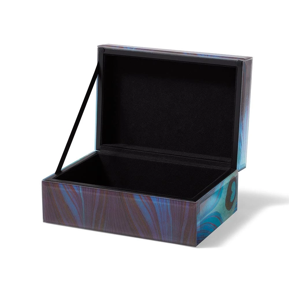 Louis C. Tiffany Peacock Feather Large Glass Box - Image 2