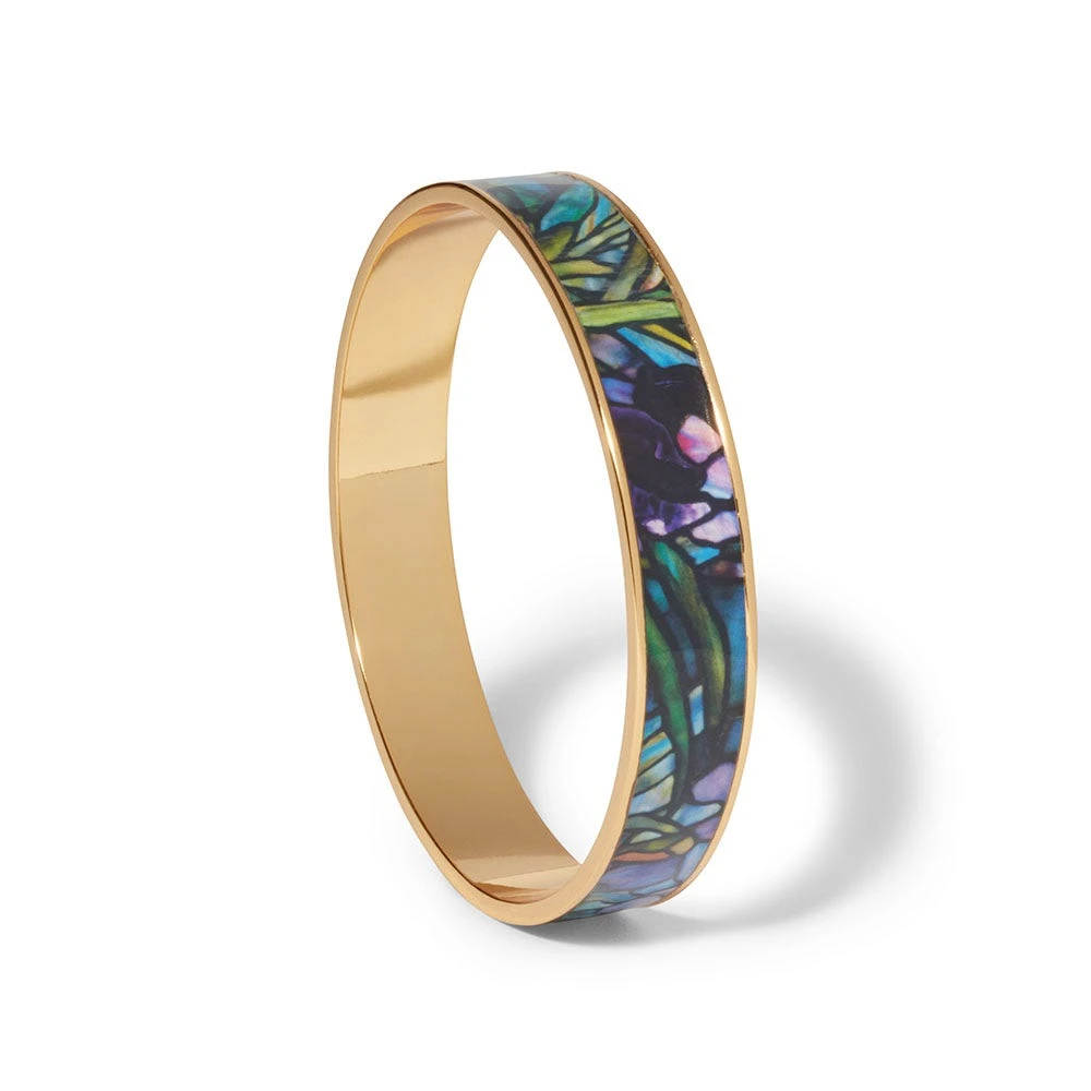 Magnolias And Irises Enamel Bangle - Image 2