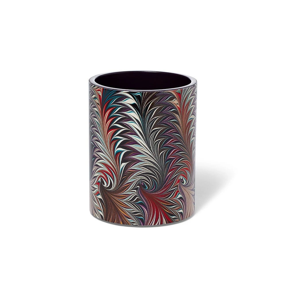 Marbled Paper Lacquer Pencil Cup