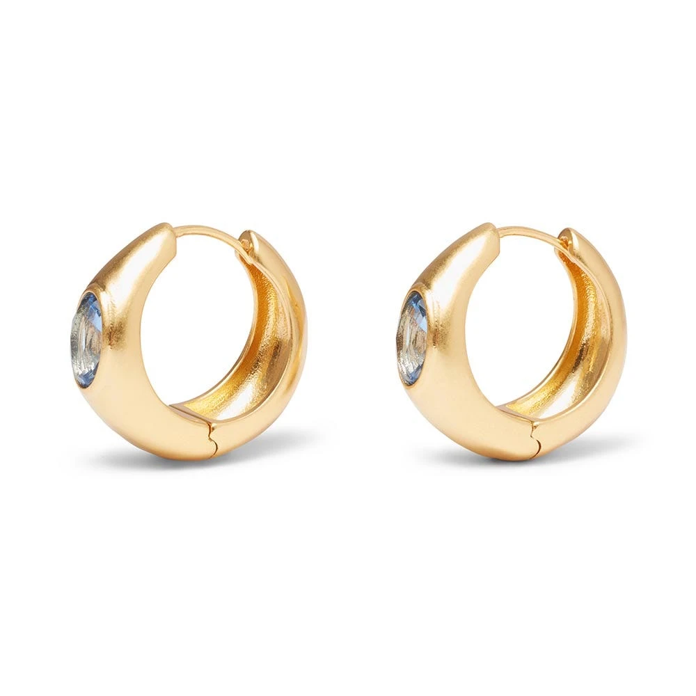 Medieval Stone Hoop Earrings - Image 2