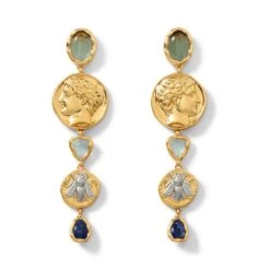 Mediterranean Coin Statement Earrings