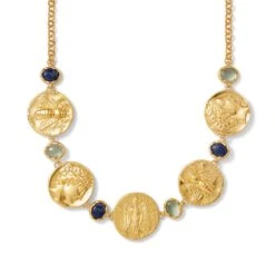 Mediterranean Coin Statement Necklace