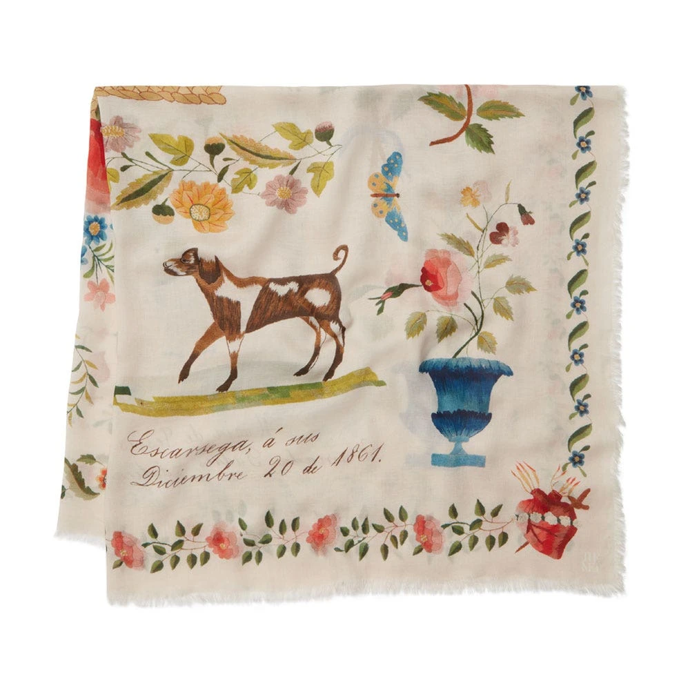 Mexican Sampler Square Cashmere-Blend Scarf - Image 3