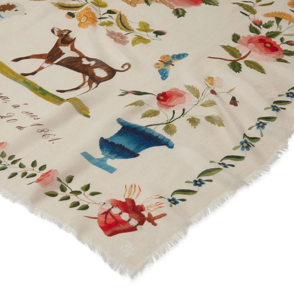 Mexican Sampler Square Cashmere-Blend Scarf - Image 4