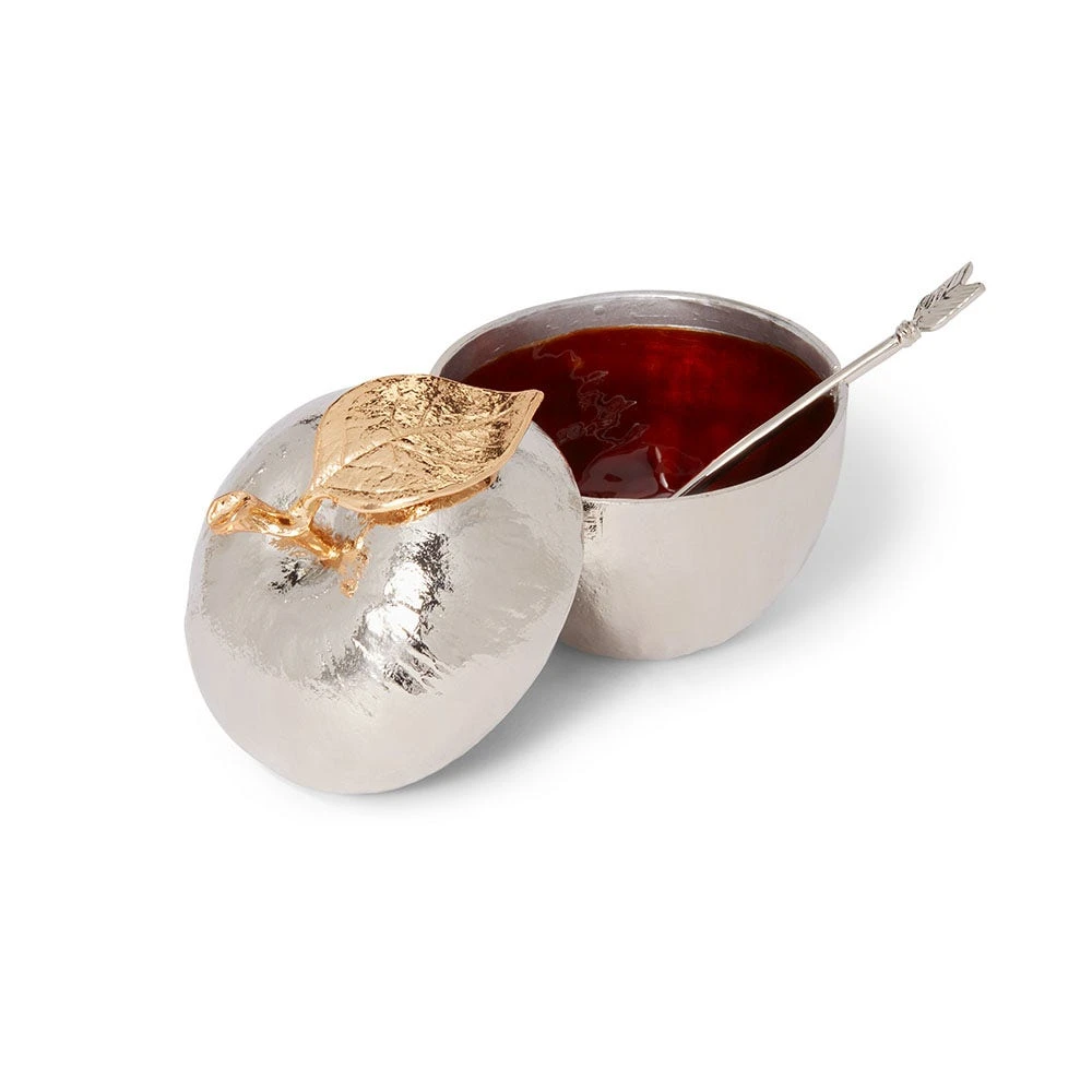 Michael Aram Apple Judaica Honey Pot - Image 2