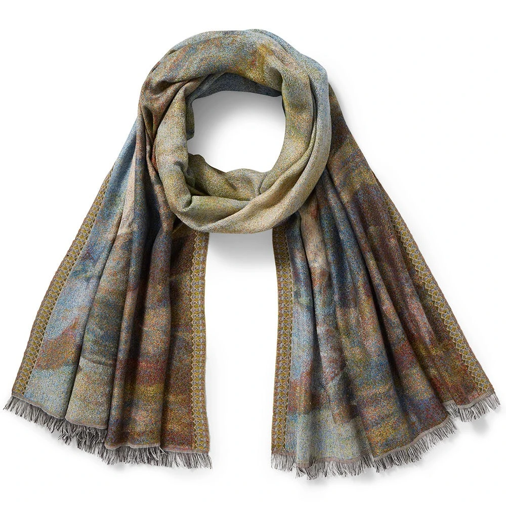 Monet Bridge And Water Lilies Shawl