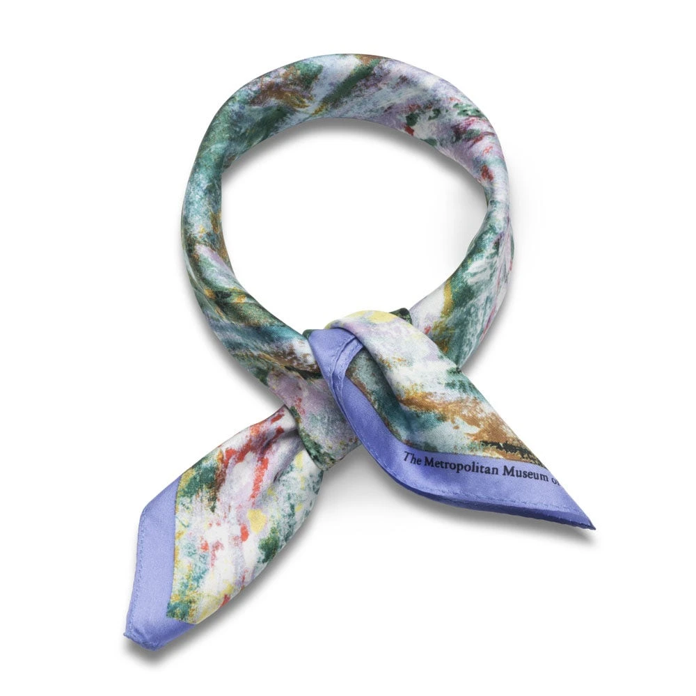 Monet Bridge And Water Lilies Silk Neckerchief - Image 2