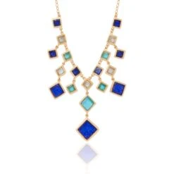 Mosaic Column Bib Necklace