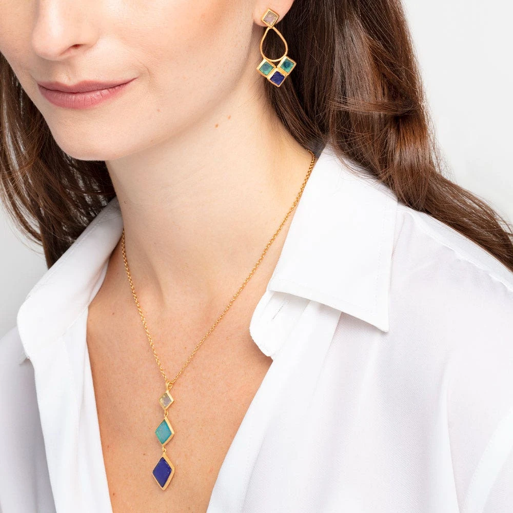 Mosaic Column Pendant Necklace - Image 3