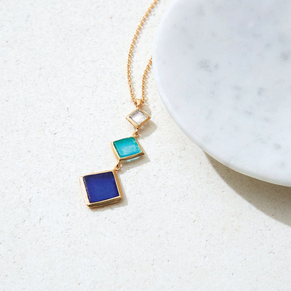 Mosaic Column Pendant Necklace - Image 4