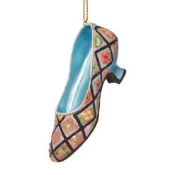 Patchwork Pump Shoe Ornament