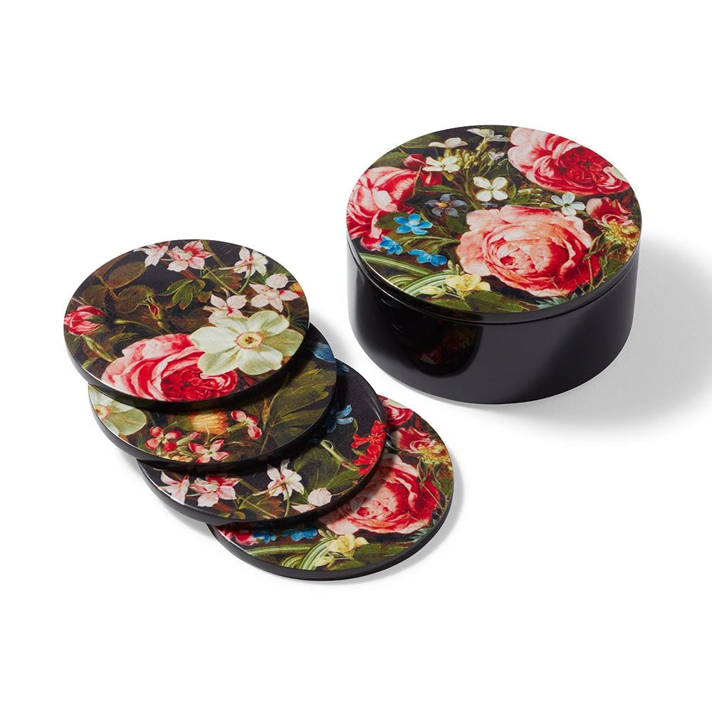 Peeters Bouquet Of Flowers Lacquer Coasters - Image 3