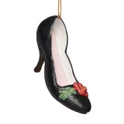 Red Bloom Pump Shoe Ornament