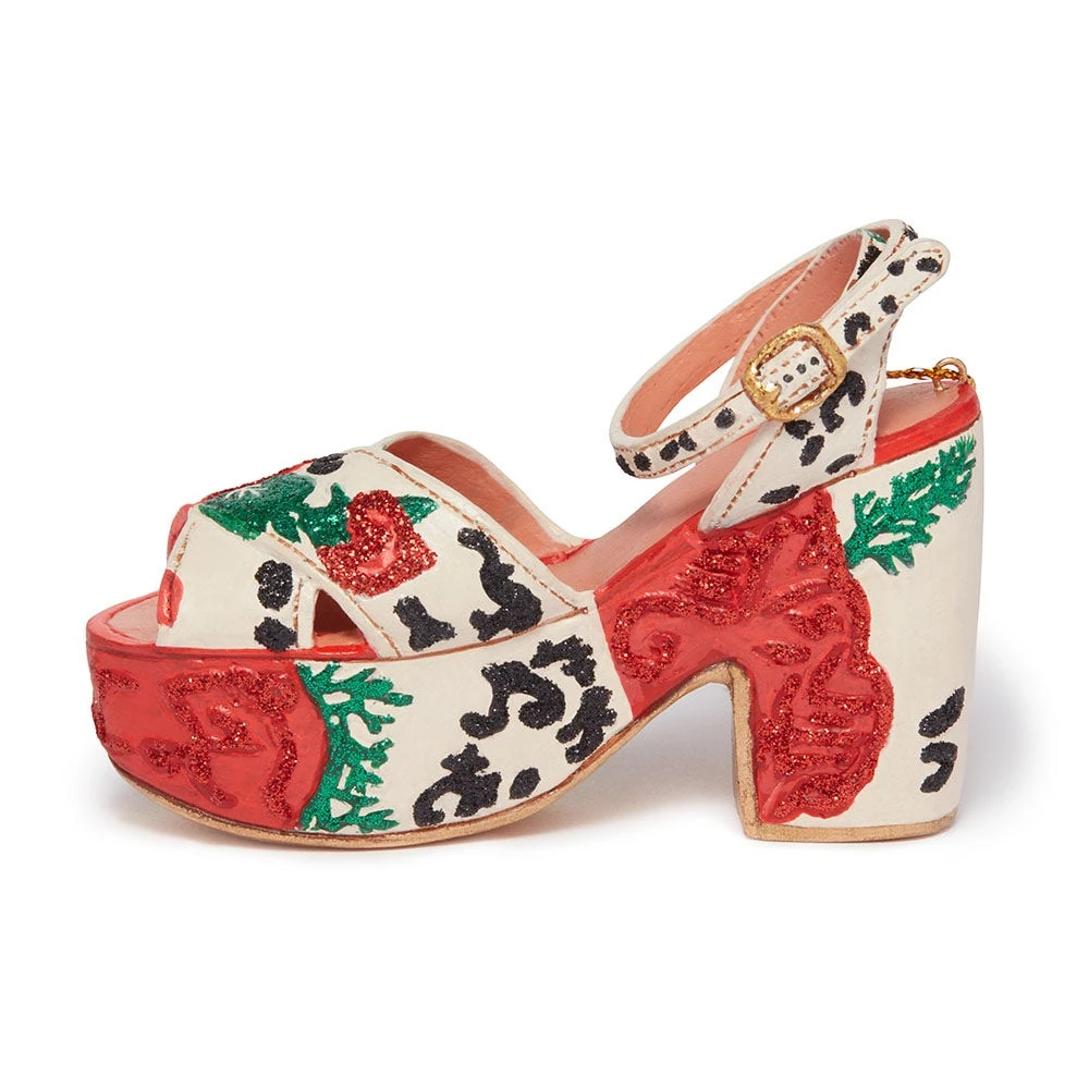 Roses Platform Sandal Shoe Ornament - Image 2