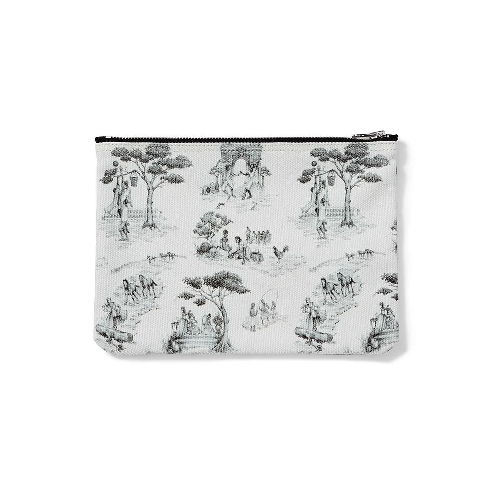 Sheila Bridges Harlem Toile De Jouy Canvas Zip Pouch - Image 3