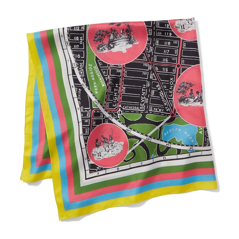 Sheila Bridges Harlem Toile De Jouy Square Silk Scarf - Image 3