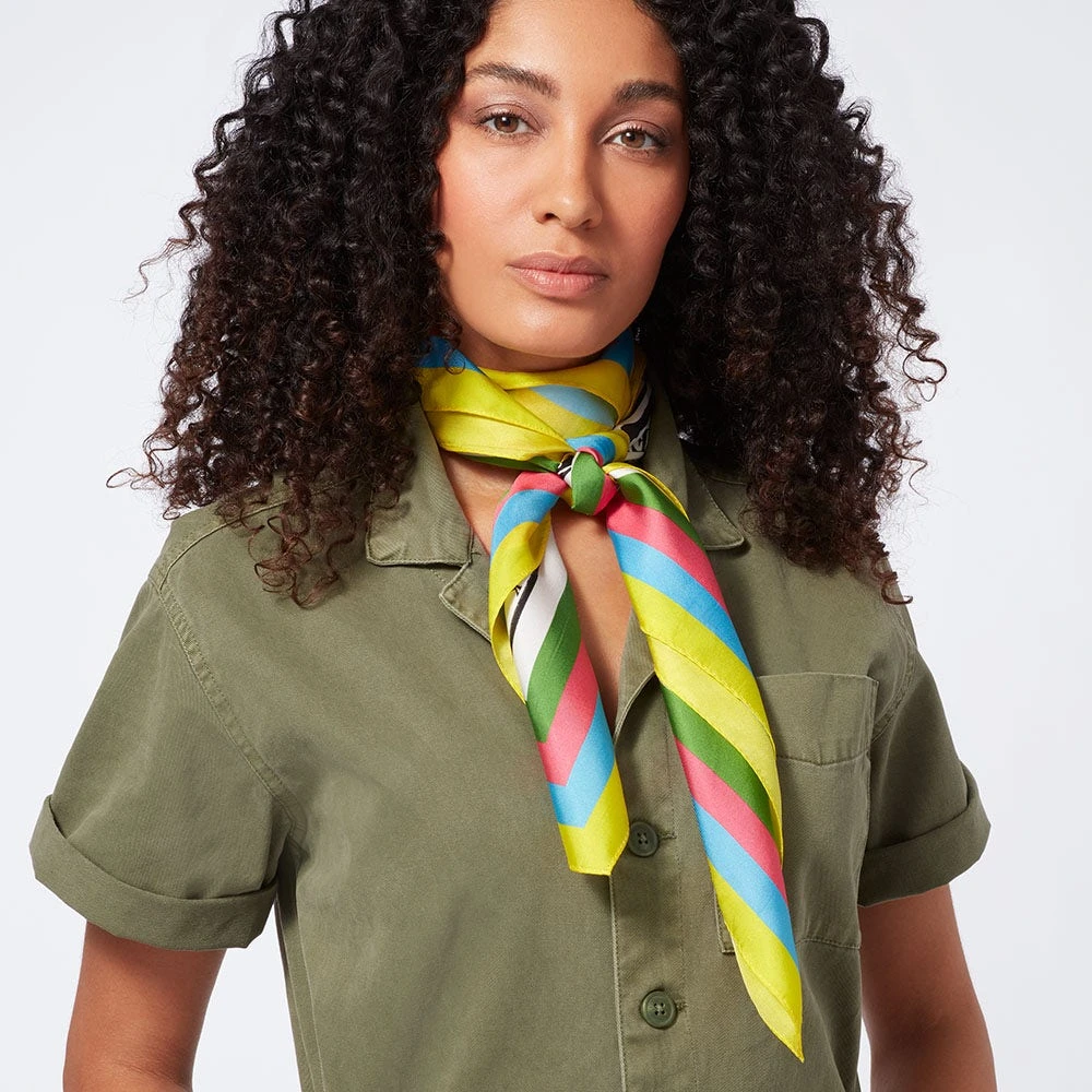 Sheila Bridges Harlem Toile De Jouy Square Silk Scarf - Image 6