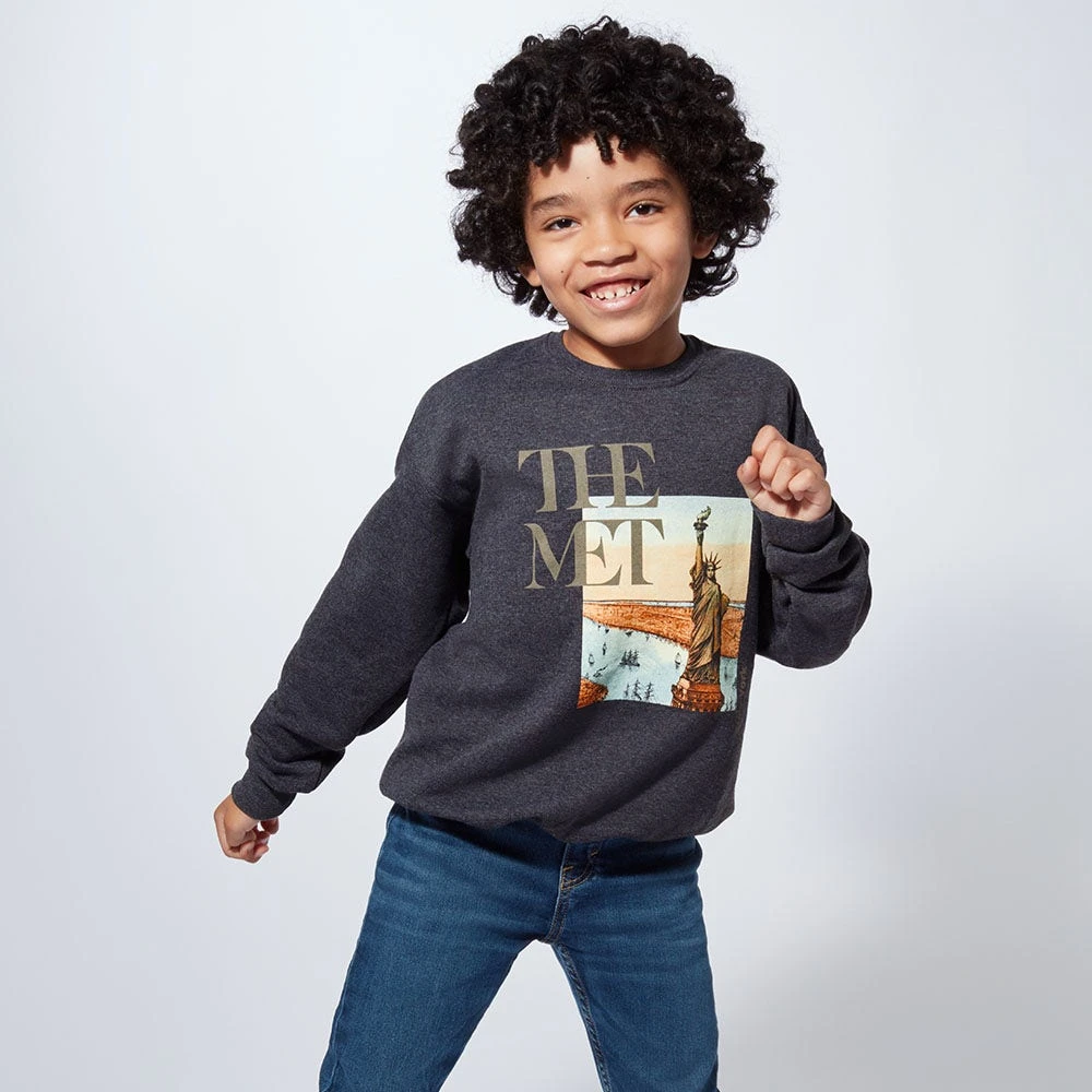 Statue Of Liberty Kids' Crew Neck Sweatshirt - Image 3