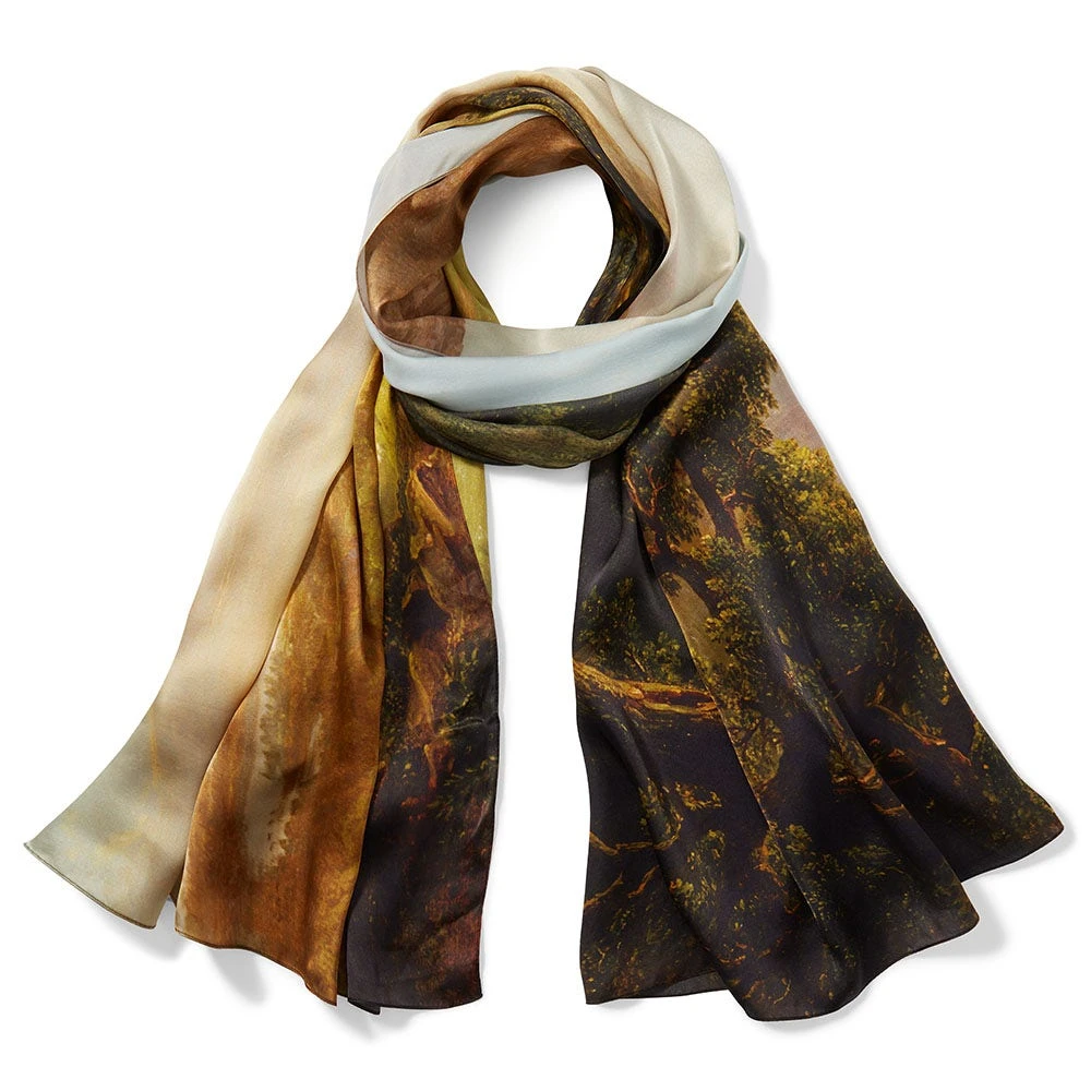 Sublime Landscapes Durand Oversize Oblong Silk Scarf - Image 3